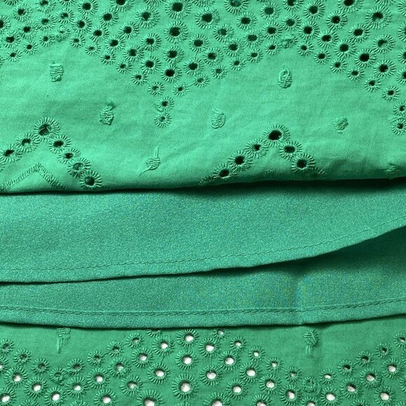 Hyacinth House Women’s Eyelet Beaded-Strap Ibiza Mini Dress Green Size XS - Picture 2 of 9